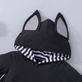 thumbnail image 4 of GiLiling Newborn Baby Bat Costume Halloween Cosplay Cloak Romper with Wings Ears Hoodie My First Halloween Outfit for Boys Girls (Black, 0-3 Months), 4 of 7