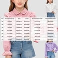 thumbnail image 4 of Povozer Back To School Outfits For Teen Girls Girls' Pure Cotton Shirt Stylish Long Sleeved Blouse With Ruffle Details For Spring Suitable Layer Or Standalone Top,Size 11-12 Years,Purple, 4 of 9