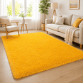 thumbnail image 3 of HOISUN 5x8 ft Soft Shag Area Rug for Bedroom Living Room, Fluffy Plush Non-Slip Carpet, Bright Orange, 3 of 10