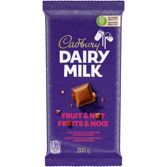 Cadbury Dairy Milk Fruits Et Noix 200 g