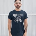 thumbnail image 3 of Tee Hunt Eggcited It's Easter T-shirt Happy Easter Egg Hunt Jesus Christ Men's Tee, Navy Blue, Small, 3 of 5