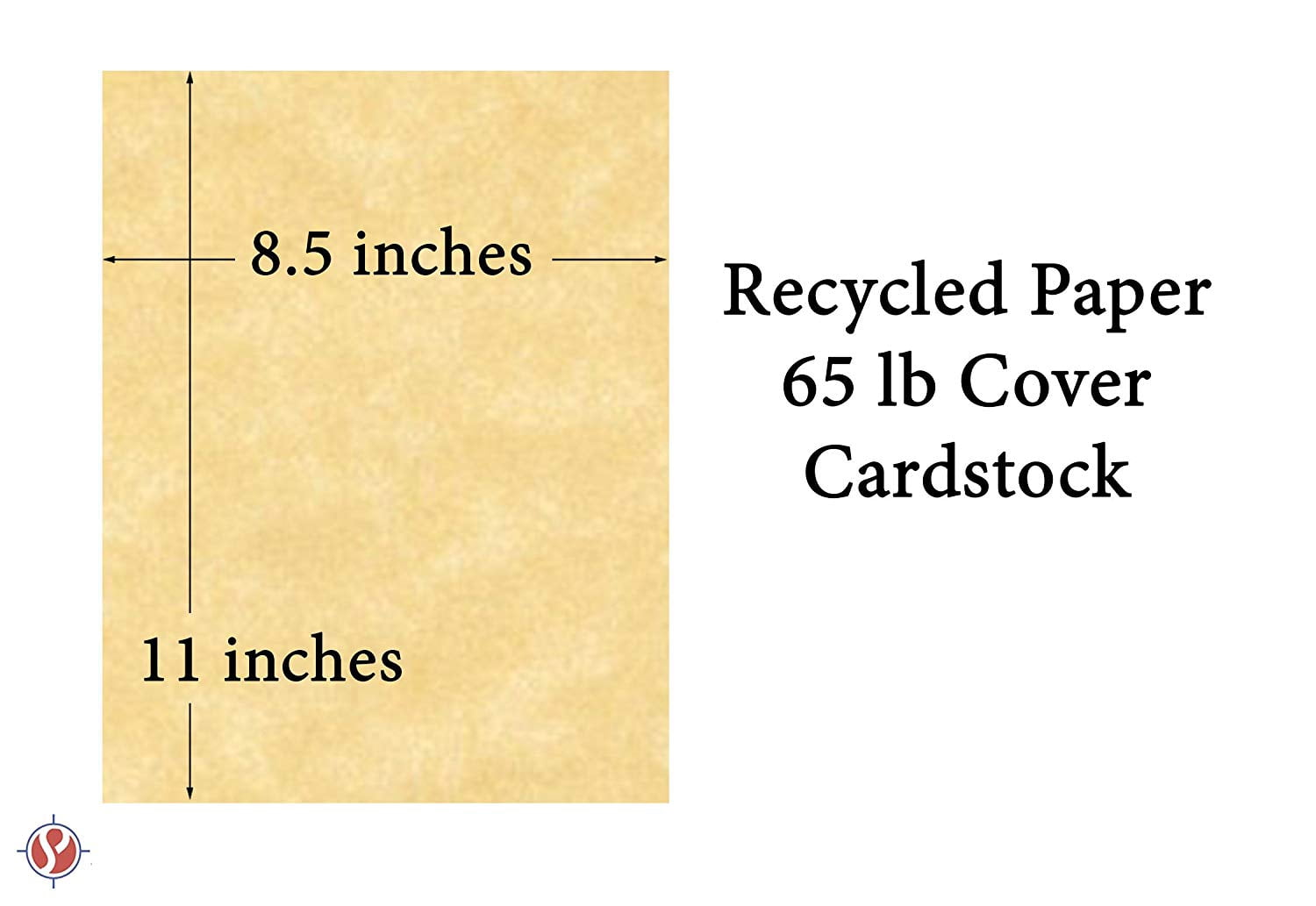 New Champagne Stationery Parchment Recycled Paper | 65Lb Cover Cardstock | 8.5" x 11" Inches | 50 Sheets Per Pack