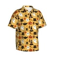 thumbnail image 2 of Hawaiian Shirt For Men, Halloween Ghost Pumpkin Mens Button Down Short Sleeve Shirt, Summer Beach Shirts For Men, 2 of 2