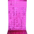 thumbnail image 1 of Nvzi Paquete de 5 cortinas de fondo de papel de aluminio de 39,37 x 78,74 pulgadas, serpentinas de oropel para decoraciones de fiesta de cumpleaños,fiesta de discoteca, rosa, 1 of 4