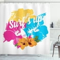 thumbnail image 1 of Ambesonne Beach Saying Shower Curtain, Hawaii Hibiscus Flower, 69"Wx84"L, Multicolor, 1 of 3