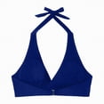 thumbnail image 7 of HCNTES Women’s Black Strapless Bikini Top Tie Back Lace Up Bandeau Bikini Swimsuits for Women Sexy Bathing Suit Top Only(Blue,L), 7 of 7