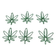 10 Count Green Marijuana Pot Leaf Shaped Paper Clips Lover Cute Gifts, Office Supplies, Desk Organization