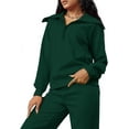thumbnail image 5 of Lounge Sets For Women 2023 Oversized Half Zip Sweatshirt And Wide Leg Sweatpant 2 Piece Outfits Sweatsuit Tracksuit, 5 of 6
