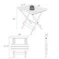 thumbnail image 3 of Portable Solid Wood Folding Side Table 2-Piece Set - Natural, 3 of 17