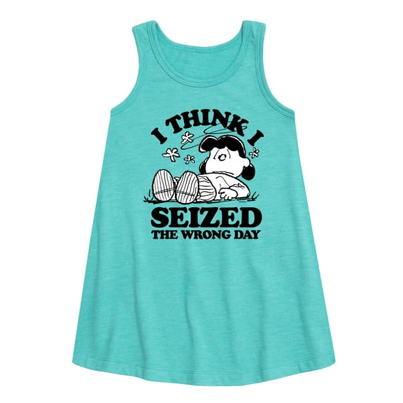 Peanuts - Lucy I Seized The Wrong Day - Toddler & Youth Girls A-line Dress