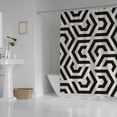 thumbnail image 3 of FREEAMG Shower Curtain,Geometric Tiles Bathroom Curtain, Waterproof Fabric Shower Curtain for Bathroom Hotel Decoration, 72x72 inches, 3 of 6