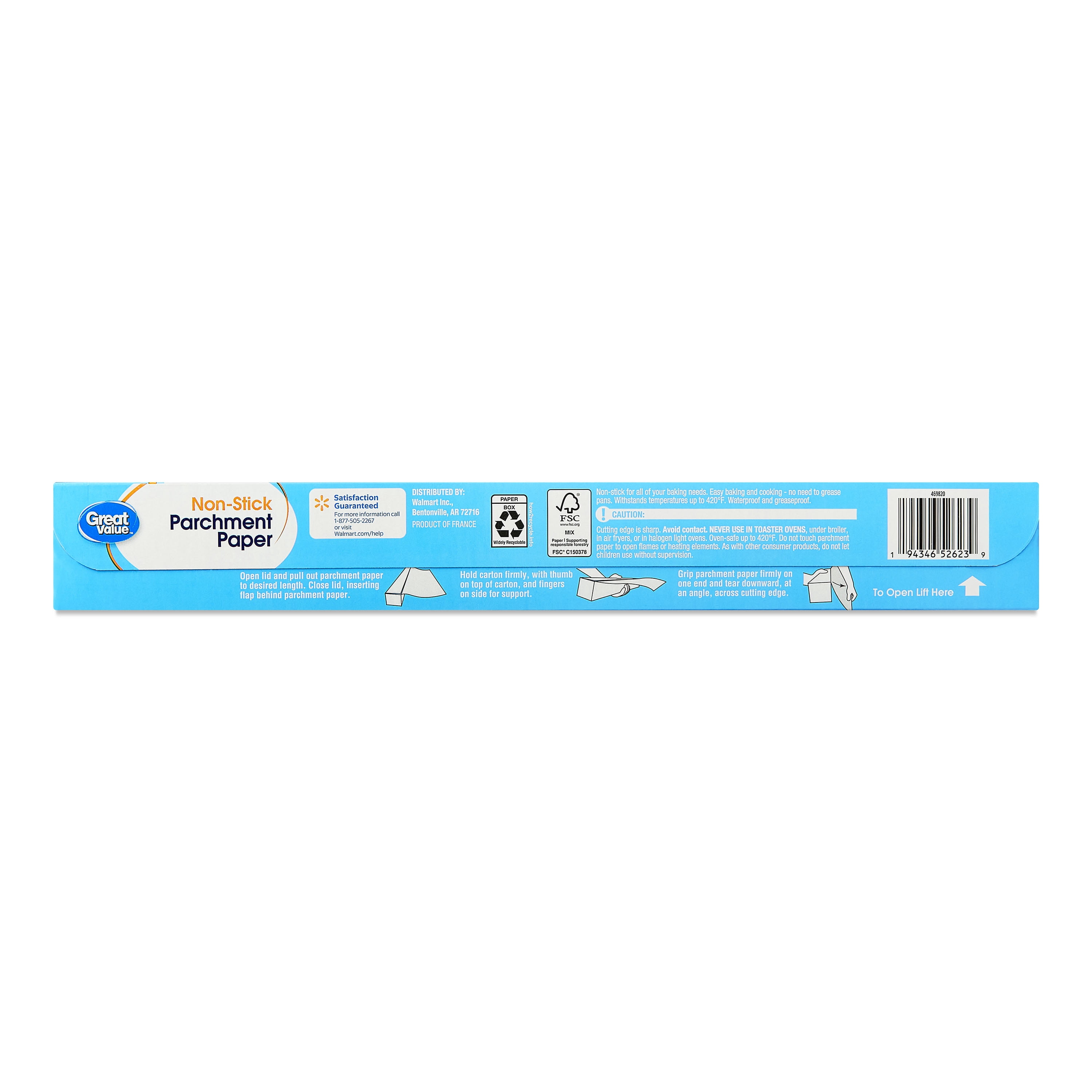 (12 pack) Great Value Non-Stick Parchment Paper Roll, 100 sq ft