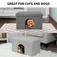 thumbnail image 6 of FurHaven Pet Products Large Pet House Ottoman for Dogs & Cats - Mist Gray, 6 of 10