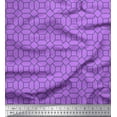 thumbnail image 1 of Soimoi Purple Rayon Fabric Octagon Art Geometric Print Fabric by Yard 56 Inch Wide, 1 of 3