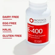 Protocol E-400, Vitamin E - Mixed Tocopherols and Selenium 100mcg - 120 Softgels