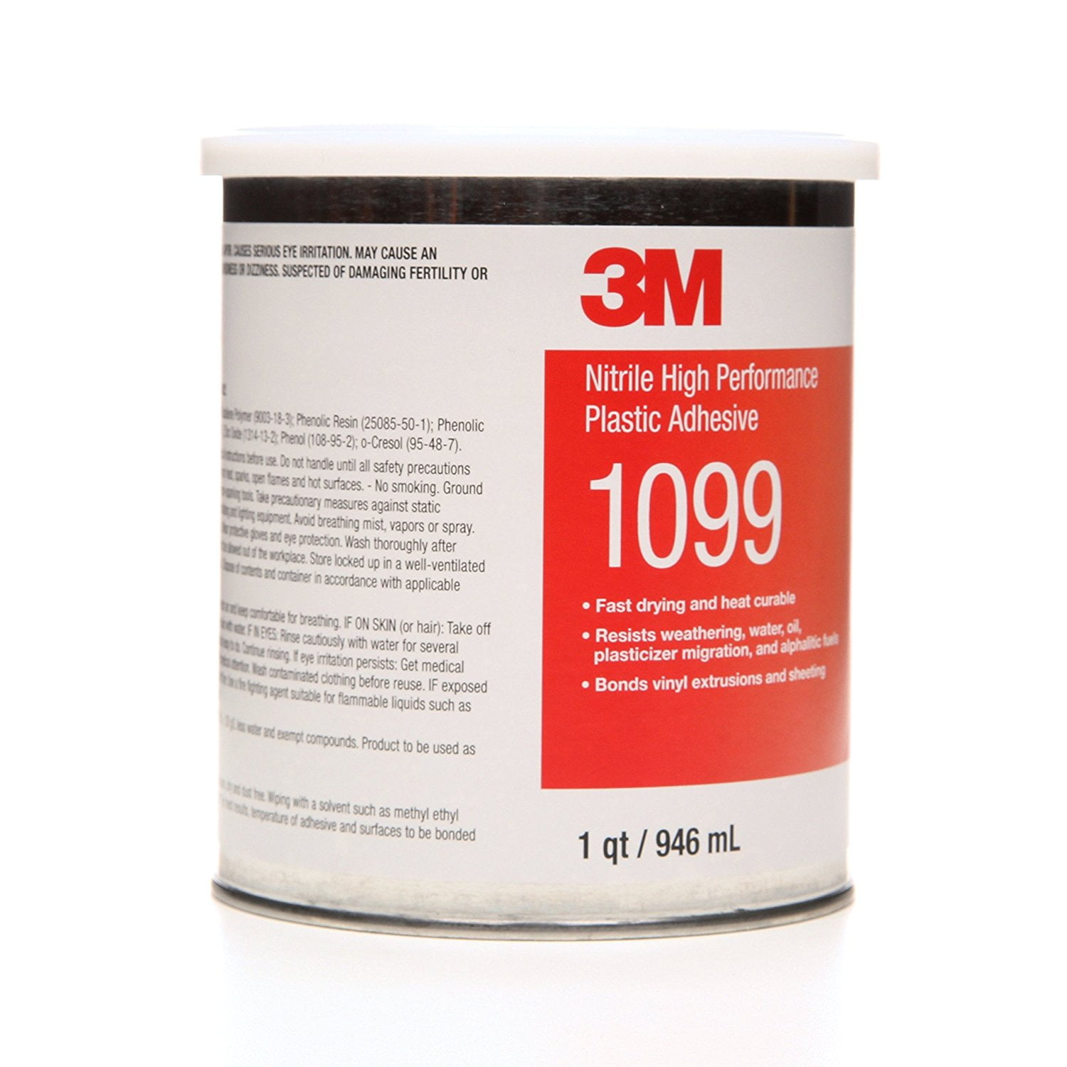 3M 19811 Nitrile High Performance Plastic Adhesive 1099 Tan, 1 Quart