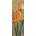 thumbnail image 3 of Nai, Danhui 7x14 Black Modern Framed Museum Art Print Titled - Parrot Tulips on Gold I, 3 of 5