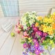 thumbnail image 3 of 1 Bouquet 28 Heads Artificial Fake Daisy Flower Home Coffee Shop Wedding Decor (White Green), 3 of 5