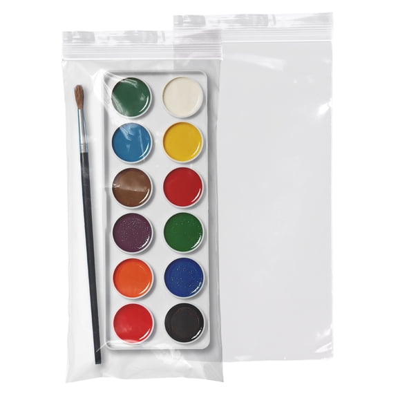 Clear Plastic Zipper Bags, 2 Mil Reclosable Poly, 1000 Count, 6 x 12 in