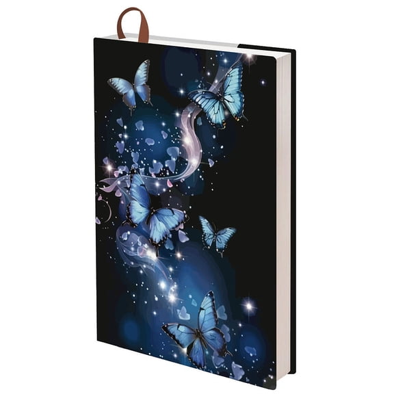 A5 Butterfly Book Sleeve Cover Jumbo Fabric Book Sleeve Jumbo Fabric 12.4x8.8Inch Books Label Strap Textbook Jackets Washable