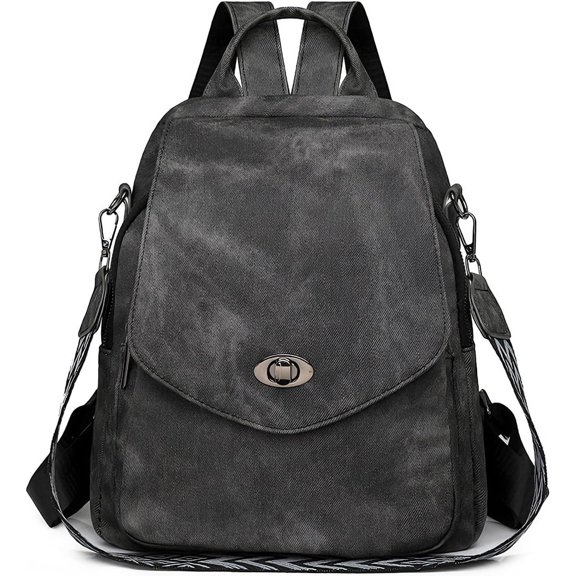 Sunyuer Fashion PU Leather Backpack Purse for Women, Anti-theft Leisure Multiple Functions Travel Bag Work Handbags Ladies Backpacks