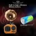 thumbnail image 3 of Retro Bluetooth Audio European Style Big Speaker Wood Grain Radio CD Player Birthday Gift Easter Boy Girl Friend, 3 of 6