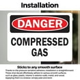 thumbnail image 3 of (2 Pack) Compressed Gas OSHA Danger Sign 14 Inch X 10 Inch Vinyl Label Decal Sticker Weather Resistant, UV Protected for Workplace, Business, and Construction Site, Made in the USA, 3 of 7