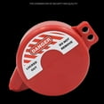 thumbnail image 3 of Gate Valve Lockout Device | Hose Bib, Gas, Propane Tank, Water Spigot and Faucet Locks Outdoor | Red for Professional and Industrial Use (Double Hole 37x83mm), 3 of 8