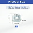 thumbnail image 2 of Uxcell Sliding t Nuts, Hammer Head Fastener Nut Thread t Slide Drop in Nuts Aluminum Extrusion Profile M6, 2 of 7