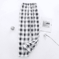 thumbnail image 6 of Flannel Women's Soft Plush Cute Pajama Pants Comfortable Wide Leg Casual Nightgown with Pockets, 6 of 9