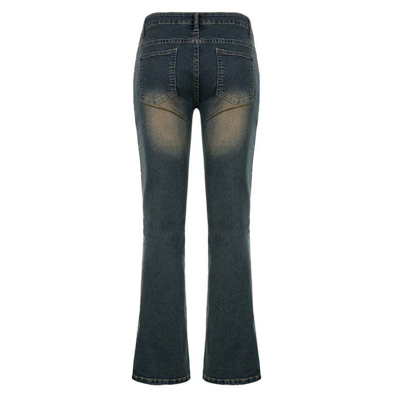 Low Waist Denim Jeans Women Vintage Cute Chic Straight Pants Wide Leg Jwans  Woman Streetwear Harajuku Grunge Clothes Trousers -  Canada