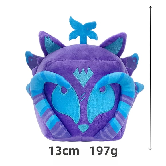 Blox Fruits Kitsune Fruit Plush Toy, 5.12 Inches Tall, Devil Fruit Stuffed Doll, Soft Collectible Plushie for Fans and Kids