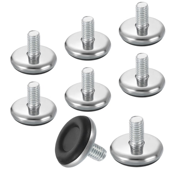 8Pack M8 Thread Furniture Feet Levelers, 30x14 Adjustable Leveling Table Feet, Screw on Furniture Glide Leveling for Chair Stool Legs, Black