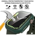 thumbnail image 4 of KOMI 2-Pack for Apple Watch 44mm Screen Protector Case,for iWatch Series 8/7/6/5/4/Series SE/SE 2 44mm Protection Cover All-Around Tempered Glass Screen Protector Case Ultra-Thin - Green, 4 of 5