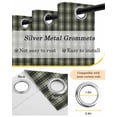 thumbnail image 6 of Sage Green Black Plaid Blackout Curtains 84 Inches Long for Bedroom, Vintage Star Buffalo Check Rustic Thermal Insulated Room Darkening Black Out Window Curtain Panels Grommet Drapes for Living Room, 6 of 8
