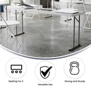 Flash Furniture Kathryn 6-Foot Granite White Plastic Folding Training Table