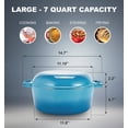 thumbnail image 2 of Bruntmor | Enameled 2 In 1 Double Dutch Oven And Domed Skillet Lid 7 Quart | 1, 2 of 8