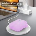 thumbnail image 2 of AirPods Case, Full Protective Silicone AirPods Accessories Cover Compatible with AirPods 1&2 Wireless and Wired Charging Case(Front LED Visible),Glitter Purple, 2 of 7