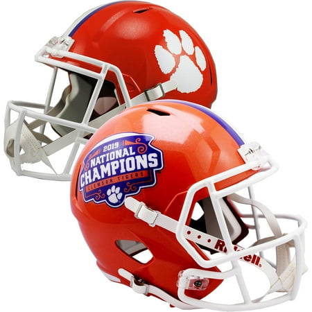 Riddell Clemson Tigers College Football Playoff 2019 National Champions Logo Speed Replica Helmet