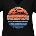 thumbnail image 4 of Inktastic Lake of the Ozarks Distressed Retro Sunset Women's Plus Size V-Neck T-Shirt, 4 of 5