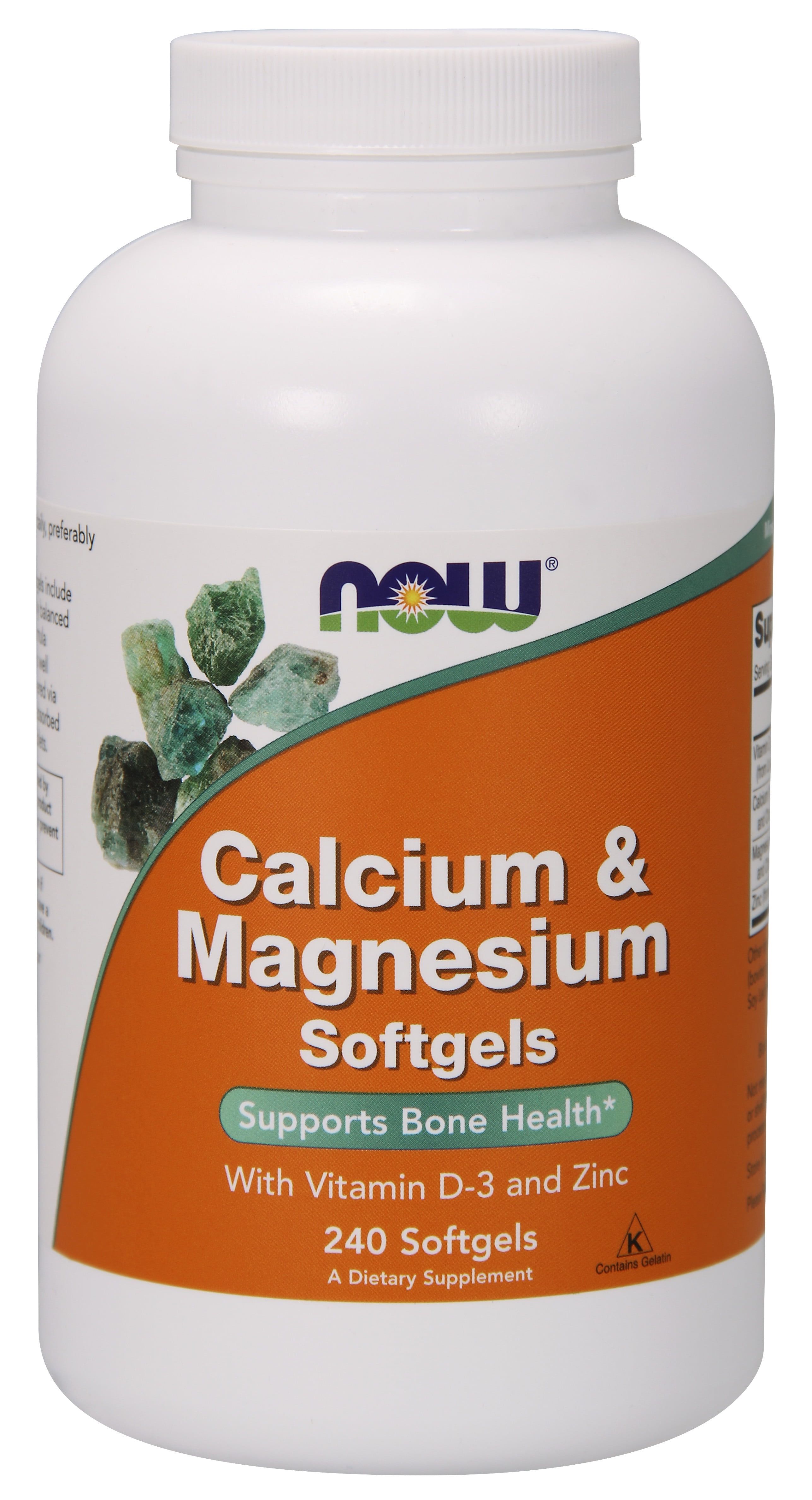 Now Supplements Calcium Magnesium With Vitamin D 3 And Zinc Supports Bone Health 240 Softgels Walmartcom