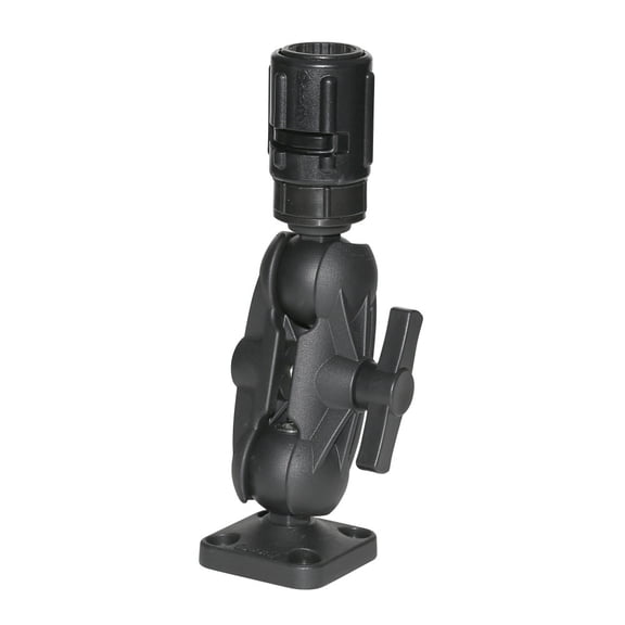 Scotty 0162 1.5" Ball Mount with Gear Head Post and 241 Side Deck Mount