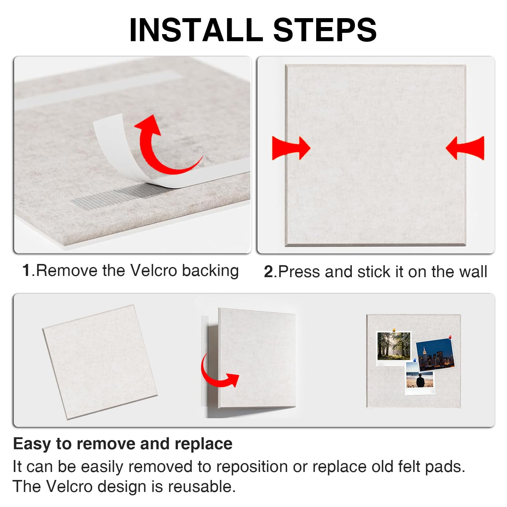 Vision & Memo Board – Light Beige, 30x30x0.9cm