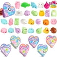 thumbnail image 2 of Joyfy 28 Packs Valentine Mochi Squishy Toys with Heart Boxes for Kids, Stress Relief Fidget Toys for Valentines Party Favors, School Classroom Exchange Cards Gifts, 2 of 9