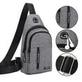Moocorvic Waterproof Strap Bag Crossbody Backpack with USB Hole with Headphone Hole Strap