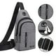 thumbnail image 4 of Mochila cruzada multiusos para el pecho con puerto para auriculares (paquete de 1), ligera y resistente al agua, ideal para senderismo, viajes y desplazamientos diarios. Aestivo | Gris |, 4 of 8