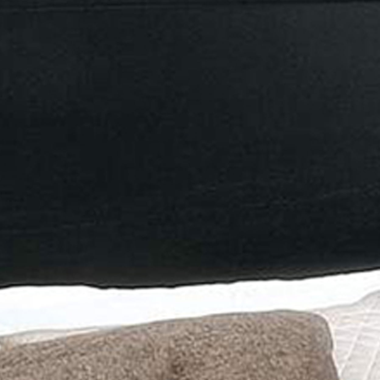 Wooden Eastern King Size Bed with Panel Headboard Black - Saltoro Sherpi