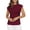 Red, variant on Womens Wavy Textured Button Down Tops Summer Short Sleeve T Shirts Neck Tee Casual Trendy Flowy Elegant Pullover Blouses