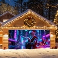 thumbnail image 4 of uhnmki Neon Style Garage Door Cover Festive Holiday for Outdoor Indoor Use Weather Polyester Fabric with Reinforced Stitching Easy Installation and Storage, 4 of 5