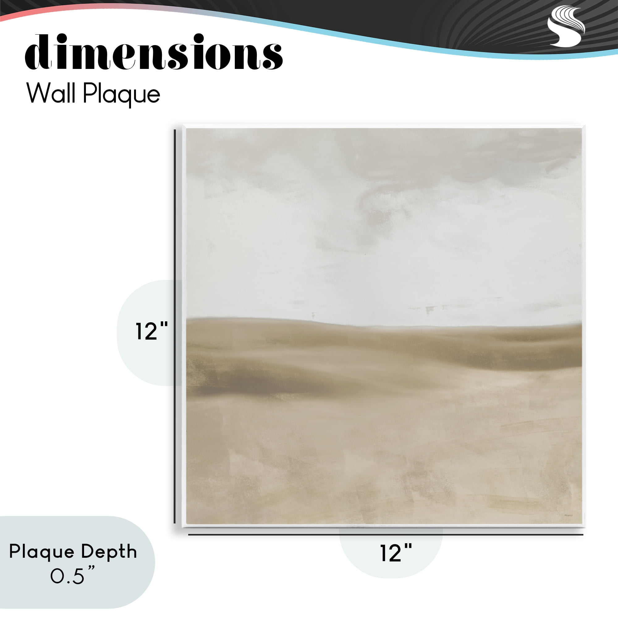 Stupell Industries Smooth Neutral Hills Wall Plaque Art, design by Dan Meneely